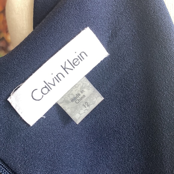 🎉Host Pick🎉 Gorgeous Calvin Klein Sleeveless Twilight Blue High Low Dress EUC - Picture 10 of 17